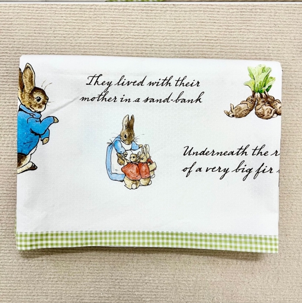 NEW Beatrix Potter Garden tablecloth Cotton Peter Rabbit handmade - Picture 5 of 12